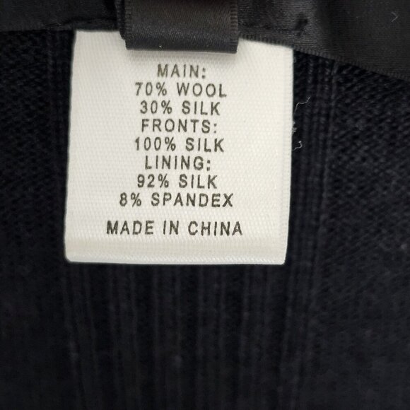 St. John Medium Cardigan Zebra Print Chain-Trim Knit Longline Wool Silk Sweater - Picture 3 of 7